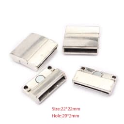3Sets Alloy Flat Strong Magnetic Clasp Connectors Fitting 15/20/25/30mm Flat Leather Cord For DIY Bracelets Jewelry Making