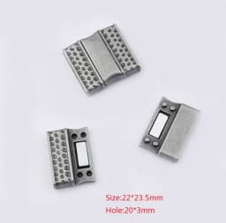 3Sets Alloy Flat Strong Magnetic Clasp Connectors Fitting 15/20/25/30mm Flat Leather Cord For DIY Bracelets Jewelry Making