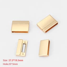 3Sets Alloy Flat Strong Magnetic Clasp Connectors Fitting 15/20/25/30mm Flat Leather Cord For DIY Bracelets Jewelry Making