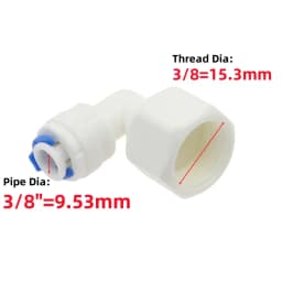 Elbow 90 degree RO Aquarium Accessories Quick Connector 1/8 1/4 3/8 1/2 3/4 BSP Female Thread 6.35mm 9.53mm Tube Adapter