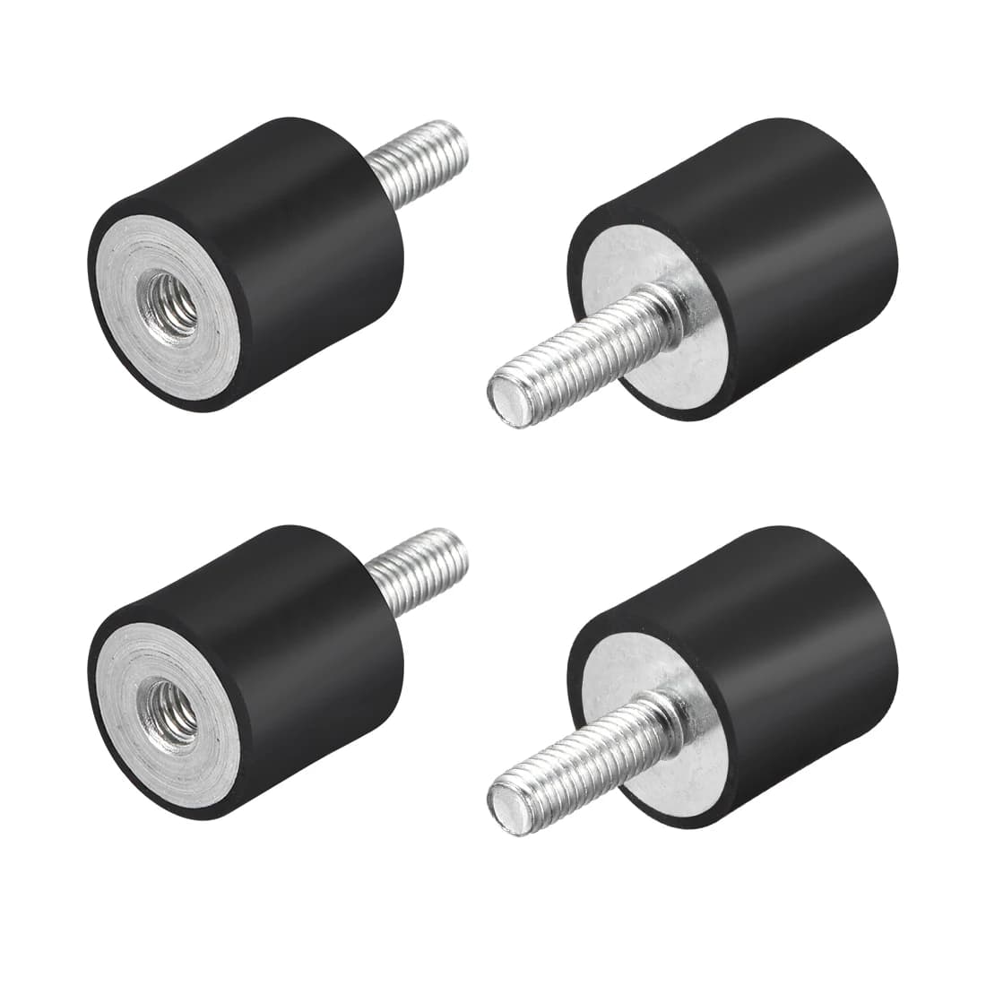 4Pcs M4 M6 M8 Thread Male Female Rubber Shock Absorber Crash Pad Damper Bobbin Mount Anti Vibration Isolator Type VD for Bicycle