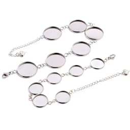 2pcs 12mm 14mm 16mm 18mm 20mm 316 stainless steel Bangle Base Bracelet Blank Findings Tray Bezel Setting Cabochon Cameo
