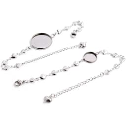 2pcs 12mm 14mm 16mm 18mm 20mm 316 stainless steel Bangle Base Bracelet Blank Findings Tray Bezel Setting Cabochon Cameo