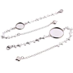 2pcs 12mm 14mm 16mm 18mm 20mm 316 stainless steel Bangle Base Bracelet Blank Findings Tray Bezel Setting Cabochon Cameo