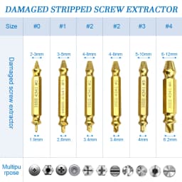 NINDEJIN 4/5/6pcs Damaged Screw Extractor Drill Bit Extractor Drill Set Broken Speed Out Bolt Extractor Bolt Stud Remover Tool