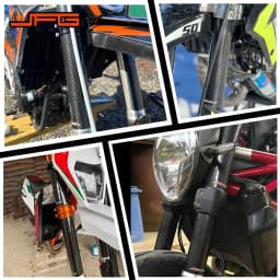 Motorcycle 140-260MM Carbon Fiber Adjustable Front Fork Shock Guard Protector For YAMAHA KTM HONDA On/Off Road Pit Dirt Bike