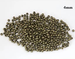 2mm 3mm 4mm 5mm 6mm 8mm Diy Metal Beads Antique Bronze Smooth Ball Spacer Beads Crimp Beads For Jewelry Making Findings
