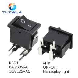 10PCS Switch ON-OFF KCD1 15*21mm 2Pin Ship Type Switch 6A 250V 10A 125V 15X21 Rocker Switch Power Switch