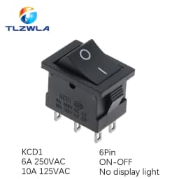 10PCS Switch ON-OFF KCD1 15*21mm 2Pin Ship Type Switch 6A 250V 10A 125V 15X21 Rocker Switch Power Switch