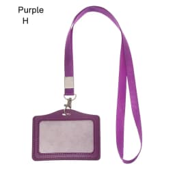 Unisex Work Card Holders With Lanyard PU Bank Card Name Credit Card Holders Card Bus ID Holders Identity Badge With Neck Strap