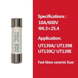 2pcs/lot UNI-T Cartridge Fuse Fast Fuse For Uni-t Multimeter UT139 UT890C+ UT890D UT39 UT105 UT171 UT61 Series