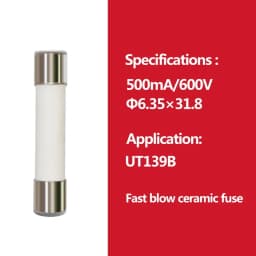 2pcs/lot UNI-T Cartridge Fuse Fast Fuse For Uni-t Multimeter UT139 UT890C+ UT890D UT39 UT105 UT171 UT61 Series