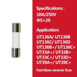 2pcs/lot UNI-T Cartridge Fuse Fast Fuse For Uni-t Multimeter UT139 UT890C+ UT890D UT39 UT105 UT171 UT61 Series