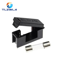 10PCS BLX-A 5*20MM BLACK GLASS FUSE HOLDER 5*20 Insurance Tube Socket Fuseholder for 5X20MM 5X20 Fuse PCB BOARD