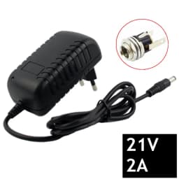 21V 2A 18650 Lithium Battery Charger 18V Lithium Battery Charger 5.5mm X 2.1mm DC Power Jack Socket Female Panel Mount Connector