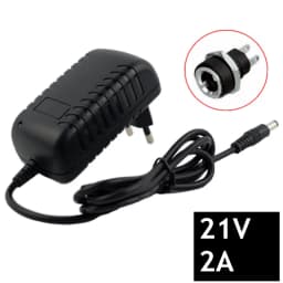21V 2A 18650 Lithium Battery Charger 18V Lithium Battery Charger 5.5mm X 2.1mm DC Power Jack Socket Female Panel Mount Connector