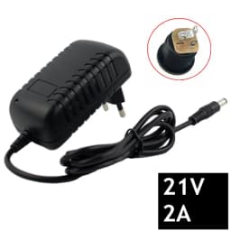 21V 2A 18650 Lithium Battery Charger 18V Lithium Battery Charger 5.5mm X 2.1mm DC Power Jack Socket Female Panel Mount Connector