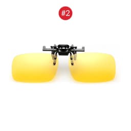 VIVIBEE Men Polarized Flip Up Clip on Sunglasses Black Driving UV400 Women Square S M L Goggles Night Vision Fishing Glasses
