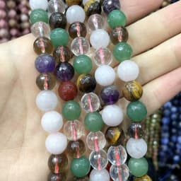 Faceted Natural Stone 4/6/8/10mm Amazonite Agates Jaspers Crystal Gems Loose Beads For Jewelry Making DIY Bracelet Accessories