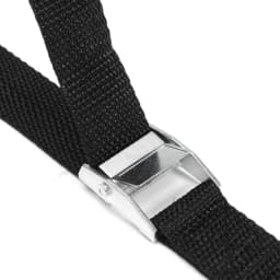 2Pcs Cam Buckle Tie-Down Car Luggage Cargo Lashing Strap Zinc Alloy Zinc Nylon Black