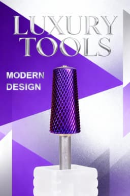 RolinStar 6.6 Safety Large Diamond Crystal Trapezium Tapered Barrel purple steel Carbide milling cutter nail drill bit
