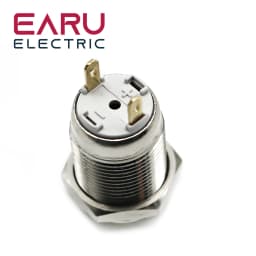 1pc 12mm Waterproof Momentary Stainless Steel Metal High Head Doorbell Bell Horn Push Button Switch Car Auto Engine Power Start