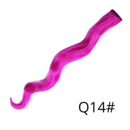Highlights Hair Rainbow Synthetic Clip On Hair Extensions Ombre Colored Clip Hairpiece Colorful Clip Hair Strands For Festival
