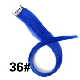 Highlights Hair Rainbow Synthetic Clip On Hair Extensions Ombre Colored Clip Hairpiece Colorful Clip Hair Strands For Festival