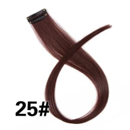 Highlights Hair Rainbow Synthetic Clip On Hair Extensions Ombre Colored Clip Hairpiece Colorful Clip Hair Strands For Festival
