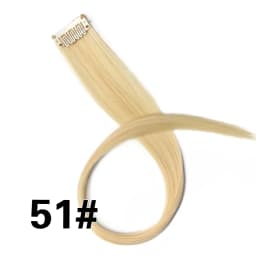 Highlights Hair Rainbow Synthetic Clip On Hair Extensions Ombre Colored Clip Hairpiece Colorful Clip Hair Strands For Festival
