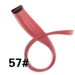 Highlights Hair Rainbow Synthetic Clip On Hair Extensions Ombre Colored Clip Hairpiece Colorful Clip Hair Strands For Festival