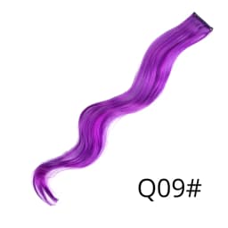 Highlights Hair Rainbow Synthetic Clip On Hair Extensions Ombre Colored Clip Hairpiece Colorful Clip Hair Strands For Festival