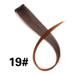 Highlights Hair Rainbow Synthetic Clip On Hair Extensions Ombre Colored Clip Hairpiece Colorful Clip Hair Strands For Festival
