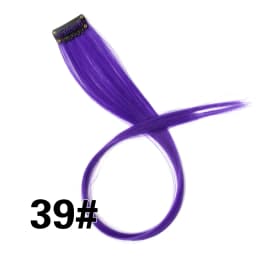 Highlights Hair Rainbow Synthetic Clip On Hair Extensions Ombre Colored Clip Hairpiece Colorful Clip Hair Strands For Festival
