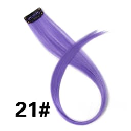 Highlights Hair Rainbow Synthetic Clip On Hair Extensions Ombre Colored Clip Hairpiece Colorful Clip Hair Strands For Festival