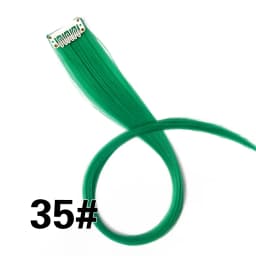 Highlights Hair Rainbow Synthetic Clip On Hair Extensions Ombre Colored Clip Hairpiece Colorful Clip Hair Strands For Festival
