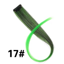 Highlights Hair Rainbow Synthetic Clip On Hair Extensions Ombre Colored Clip Hairpiece Colorful Clip Hair Strands For Festival