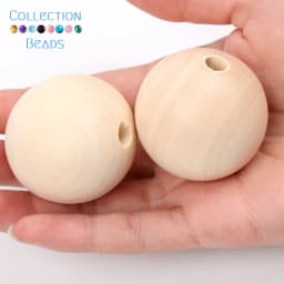 4-50mm 1-1000pcs Natural Wood Beads Round Spacer Wooden Pearl Lead-Free Balls Charms DIY For Jewelry Making Handmade Accessories