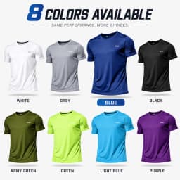 High Quality Polyester Men Running T Shirt Quick Dry Fitness Shirt Training Exercise Clothes Gym Sport Shirt Tops Lightweight