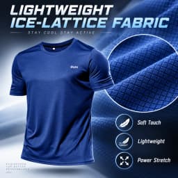 High Quality Polyester Men Running T Shirt Quick Dry Fitness Shirt Training Exercise Clothes Gym Sport Shirt Tops Lightweight