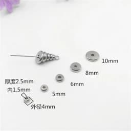 50pcs 4 5 6 8 10mm Stainless Steel Charm Spacer Beads Wheel Bead Flat Round Loose Beads For Jewelry Making Supplies Accessories