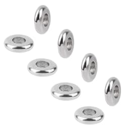 50pcs 4 5 6 8 10mm Stainless Steel Charm Spacer Beads Wheel Bead Flat Round Loose Beads For Jewelry Making Supplies Accessories