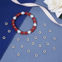 50pcs 4 5 6 8 10mm Stainless Steel Charm Spacer Beads Wheel Bead Flat Round Loose Beads For Jewelry Making Supplies Accessories