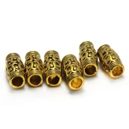 20Pcs Copper Metal Big Hole Tube Beads Alloy Spacer Beads Accessories for Bracelet Jewelry Making Findings DIY Handmade Crafs