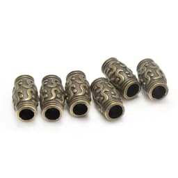 20Pcs Copper Metal Big Hole Tube Beads Alloy Spacer Beads Accessories for Bracelet Jewelry Making Findings DIY Handmade Crafs