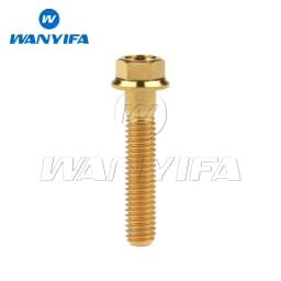 Wanyifa Titanium Bolts M5/M6x10 15 20 25 30 35 40 45 50 55 60 65 70 75 80 90 100mm Small Hex Head Flange Screw for Motorcycle