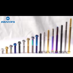 Wanyifa Titanium Bolts M5/M6x10 15 20 25 30 35 40 45 50 55 60 65 70 75 80 90 100mm Small Hex Head Flange Screw for Motorcycle