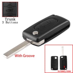KEYYOU Remote Key Case for Peugeot 207 307 308 407 607 807 For Citroen C2 C3 C4 C5 C6 Flip Folding Car Key Shell 2/3/4 Buttons