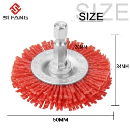 Nylon Cup Brush Abrasive Wire Wheel Brush for Drill Rotary Tool Wood Polishing Deburring Cleaning Cleaning Furniture 1/4" Shank