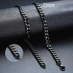 Vnox Cuban Chain Necklace for Men Women,Basic Punk Stainless Steel Curb Link Chain Chokers,Vintage Gold Color Solid Metal Collar